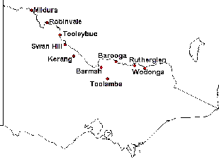 Figure 2. Chicken flock sites map - Victoria