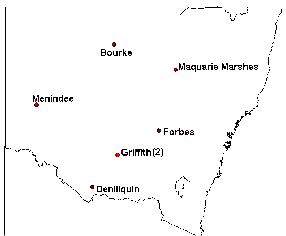 Figure 3. Chicken flock sites map - NSW